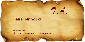 Tass Arnold névjegykártya